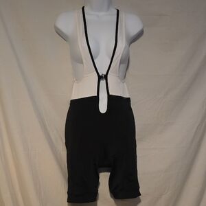 Black and White Women's Bike Shorts with Bib